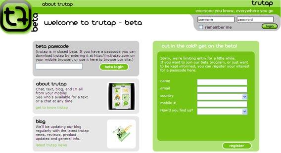 Trutao homepage screenshot