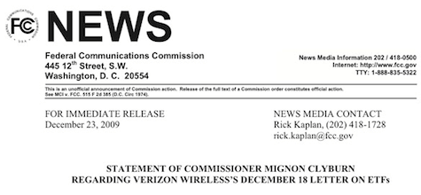 FCC Statement Verizon