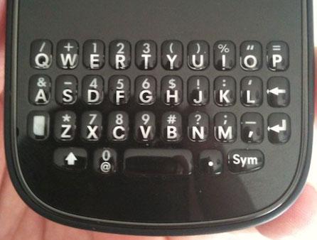 Palm Pixi Plus keyboard