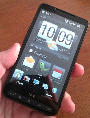 HTC HD2 screen