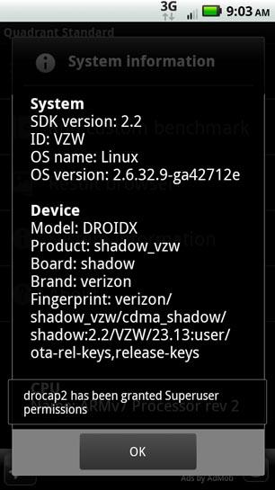 DROID X leaked Android 2.2 Froyo ROM