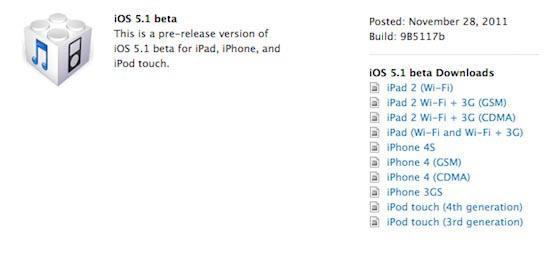 iOS 5.1 beta 9B5117b