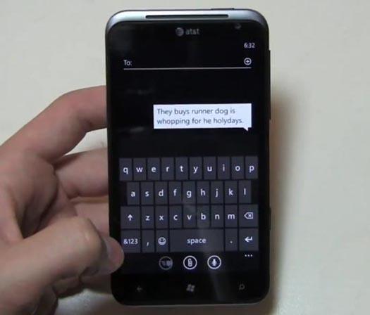 HTC Titan Windows Phone messaging
