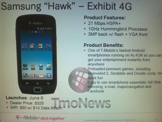 Samsung Exhibit 4G launch date