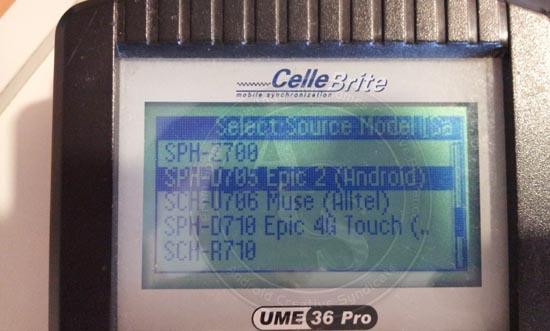 Samsung Epic 2 SPH-D705 Cellebrite