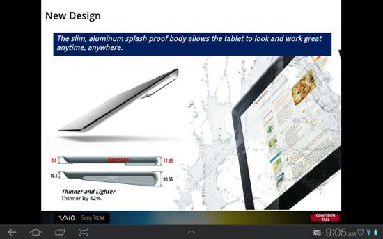 Sony Xperia Tablet slide leak 1