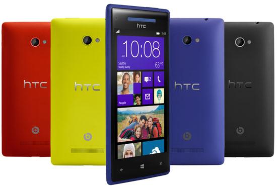 HTC 8X official colors