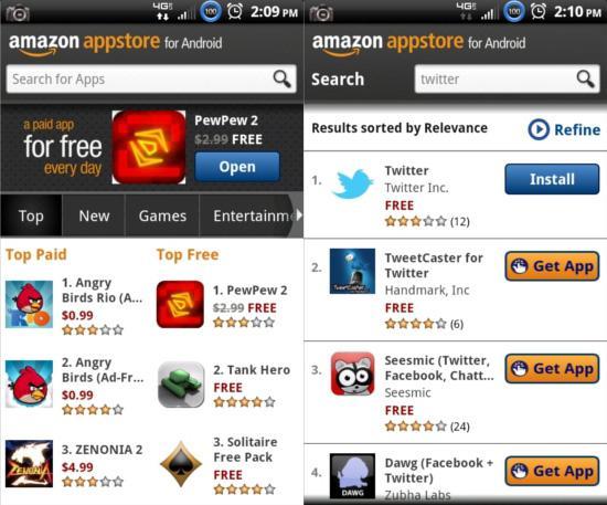 Amazon Appstore for Android screenshots