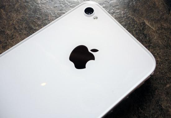 White Apple iPhone 4S rear