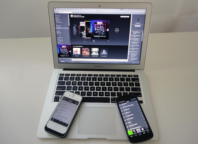 Spotify MacBook Air, iPhone, Galaxy Nexus