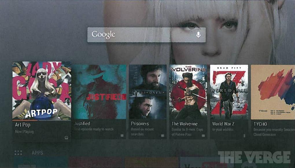 Google Android TV screenshot leak