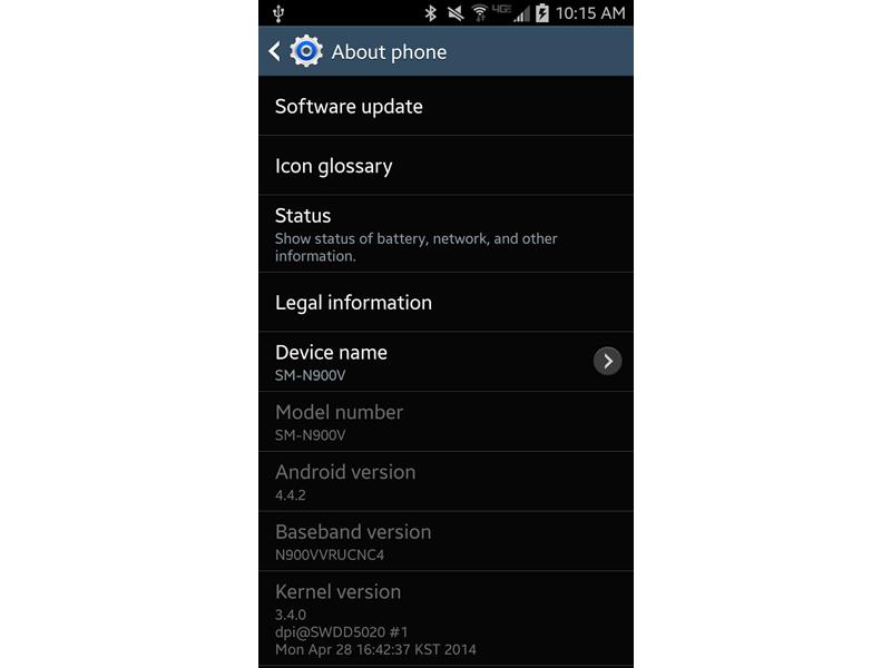 Verizon Samsung Galaxy Note 3 Android 4.4.2 KitKat update