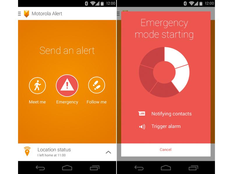 Motorola Alert app screenshots
