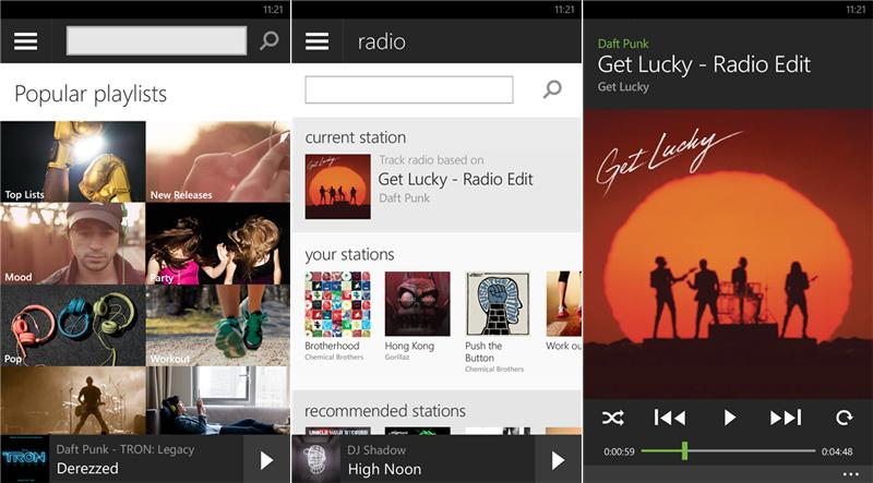 Spotify for Windows phone app update screenshots