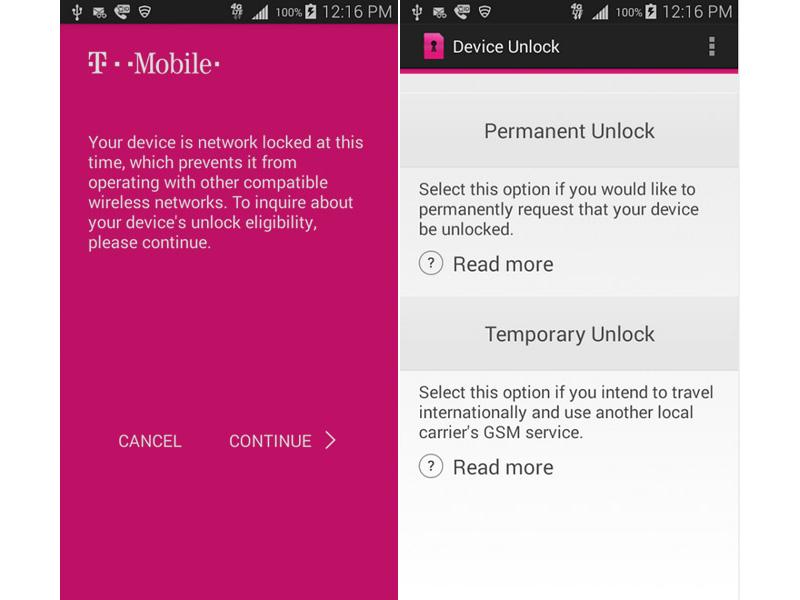 T-Mobile Device Unlock Android app