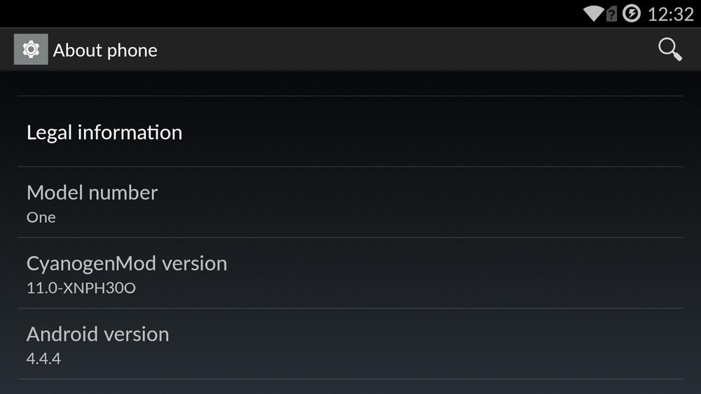 OnePlus One Android 4.4.4 CM 11S 30O OTA update