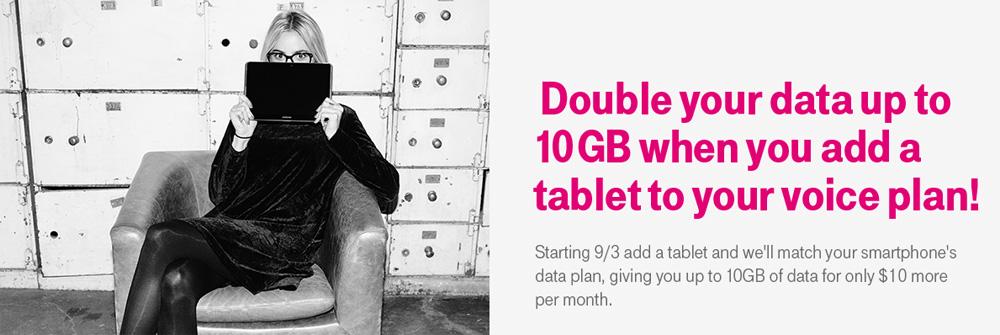 T-Mobile double tablet data