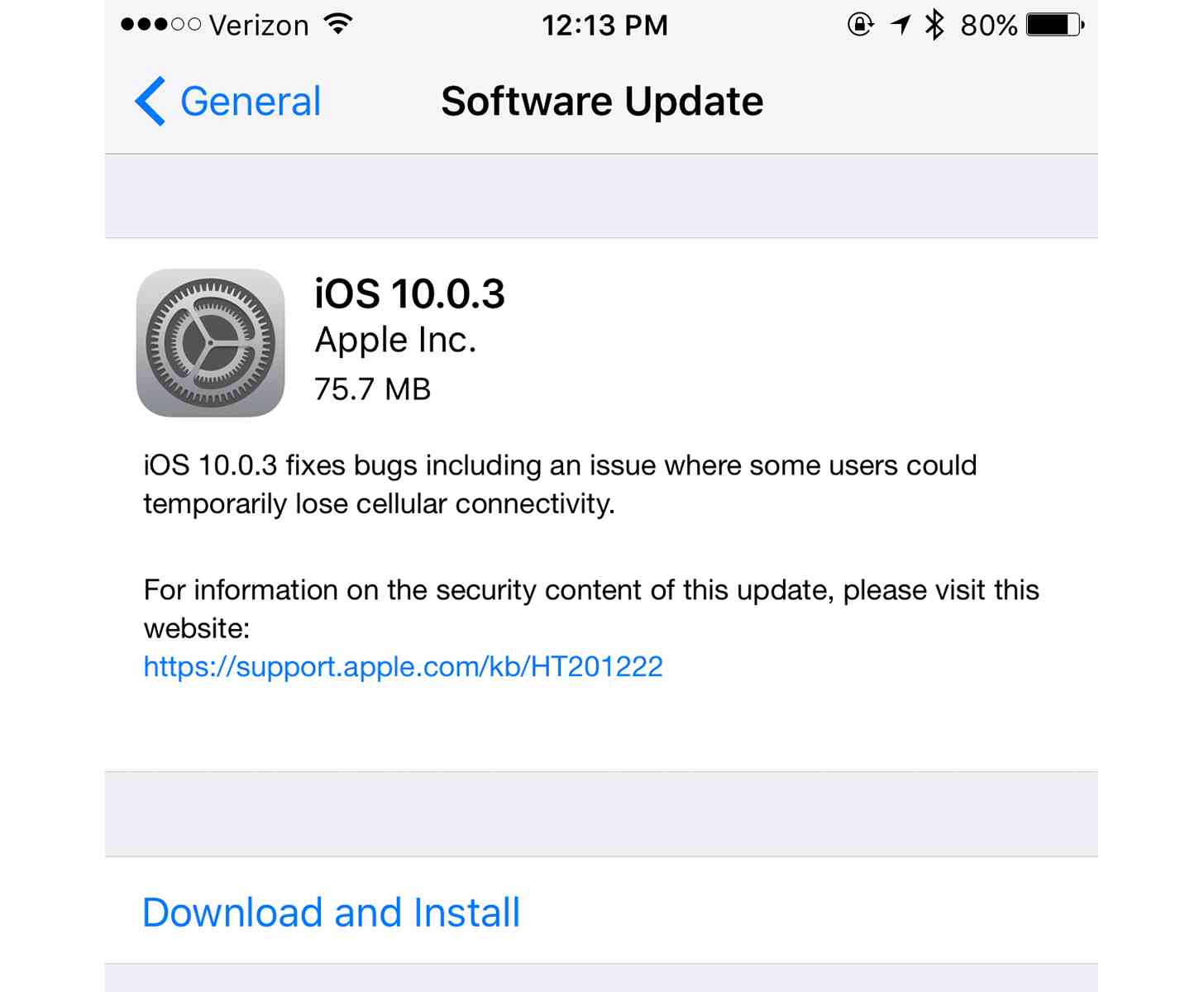iOS 10.0.3 update iPhone 7