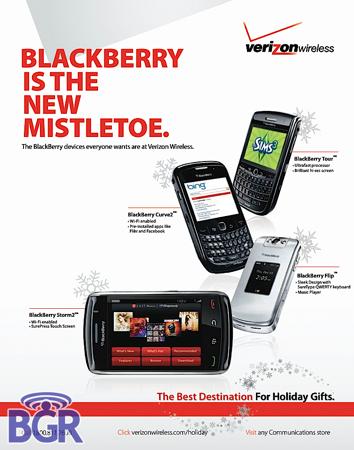 Verizon Wireless BlackBerry lineup