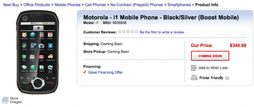 Motorola i1 Best Buy