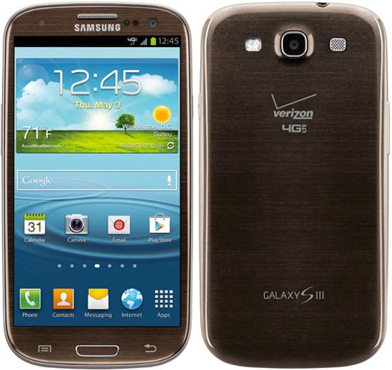 Verizon Samsung Galaxy S III Amber Brown