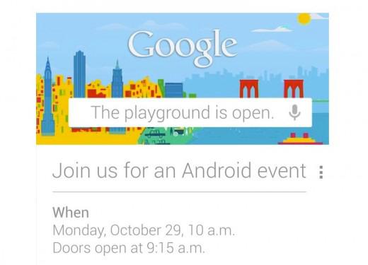 Google Android event October 29
