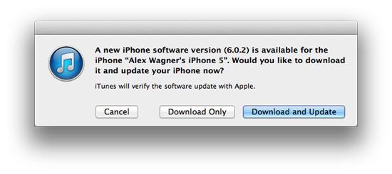 iOS 6.0.2 update