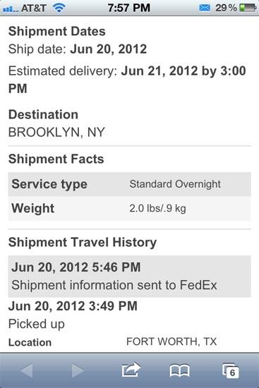 AT&T Samsung Galaxy S III pre-order shipping notification