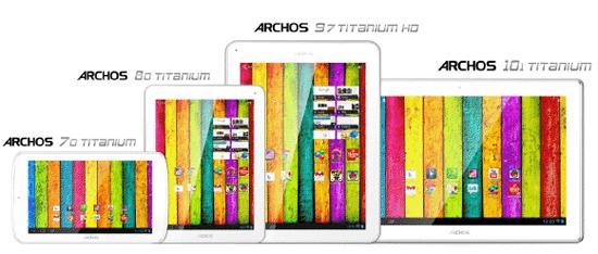 Archos Titanium Android tablets