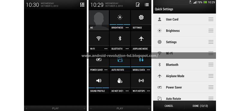 HTC Sense 5.5 leak Quick Settings features