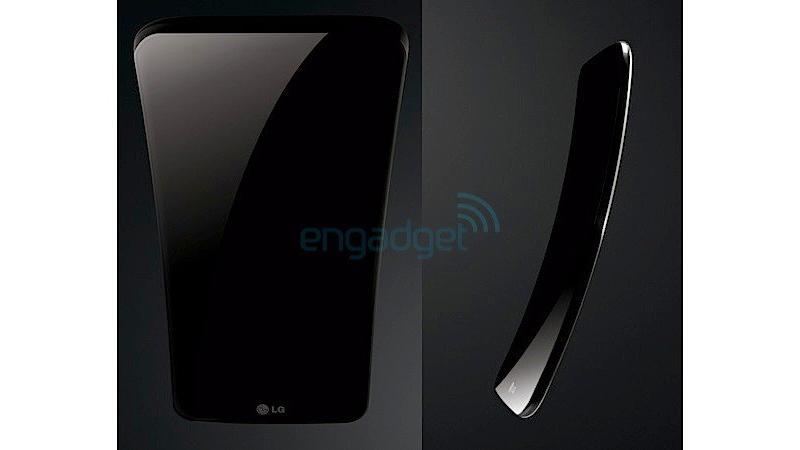 LG G Flex curved display leak