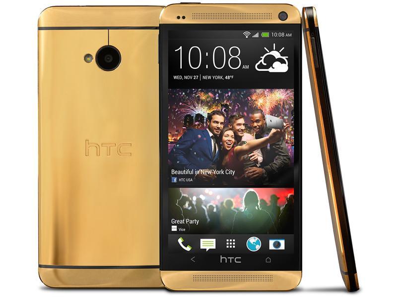 Gold-plated HTC One official
