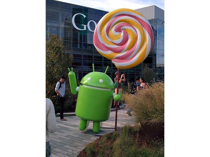 Android 5.0 Lollipop statue Google