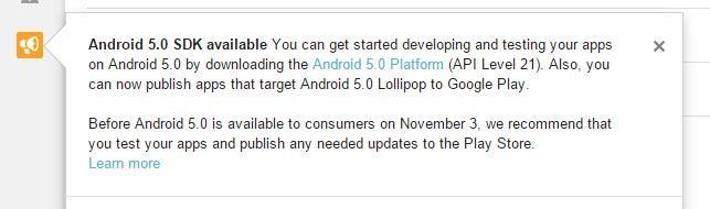 Android 5.0 Lollipop launch date