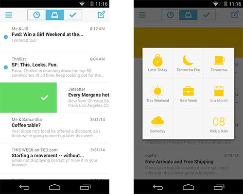 Mailbox for Android screenshots