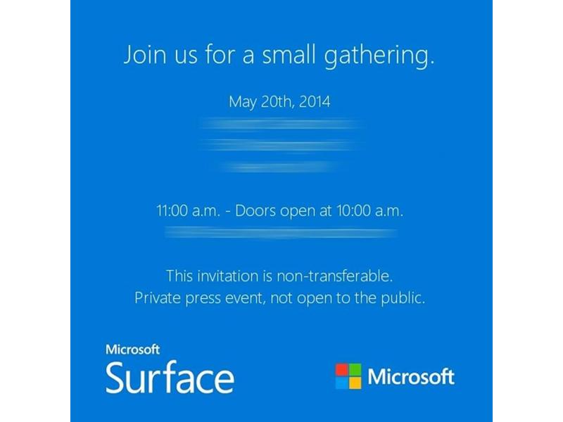 Microsoft Surface event May 20