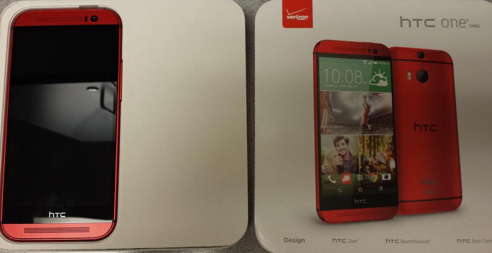 Red HTC One M8 Verizon