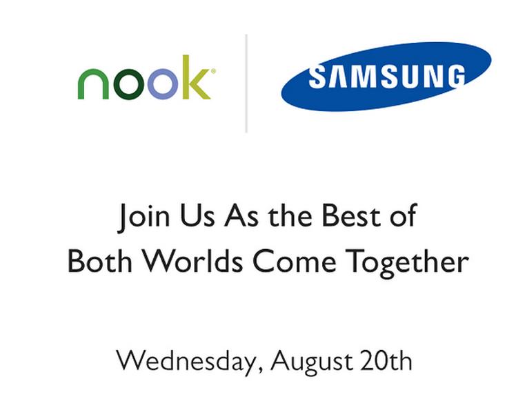 Barnes & Noble Samsung Galaxy Tab 4 Nook August 20 event invitation