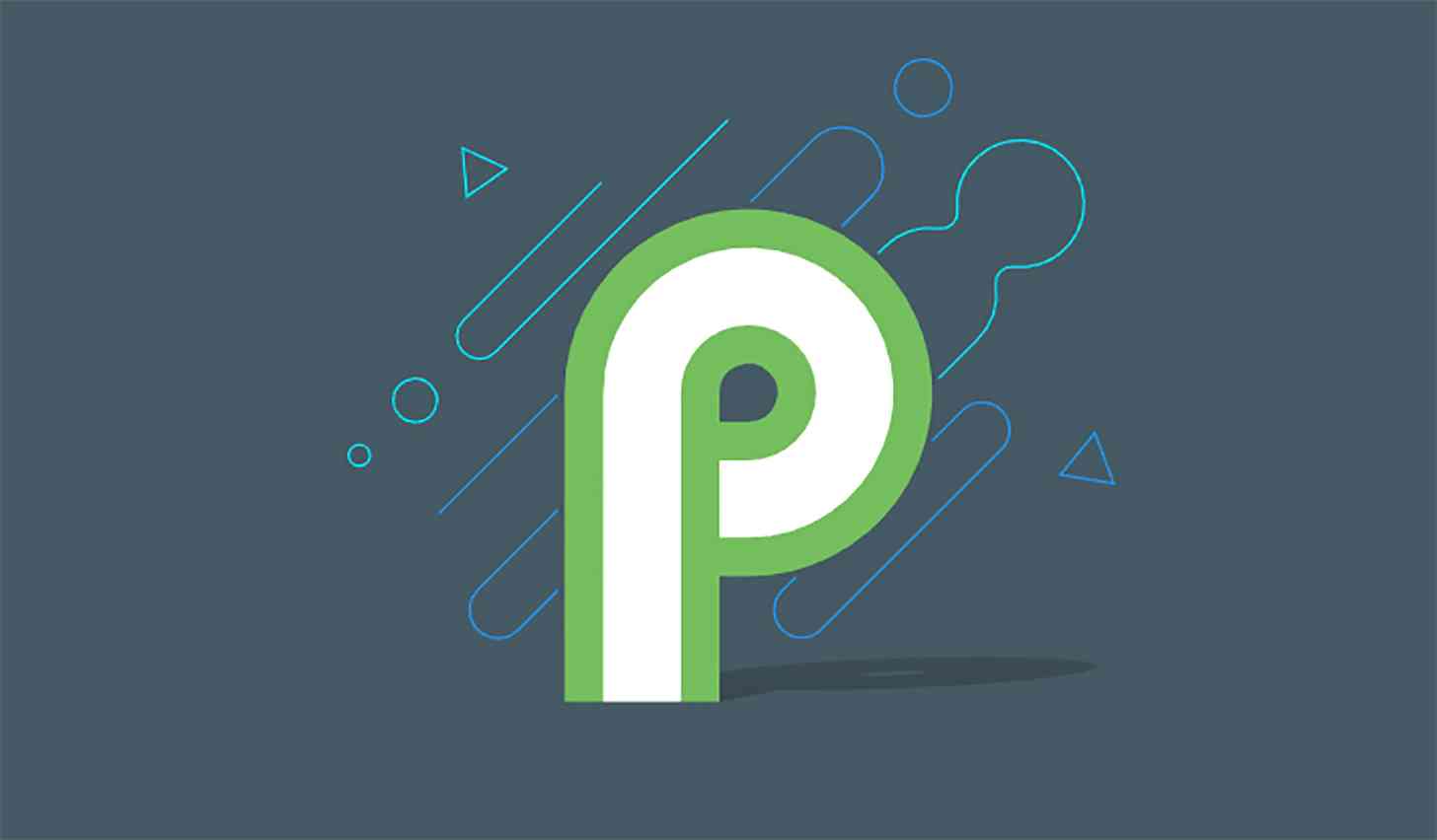 Android P logo gray