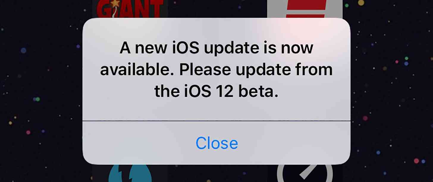 iOS 12 update notification bug