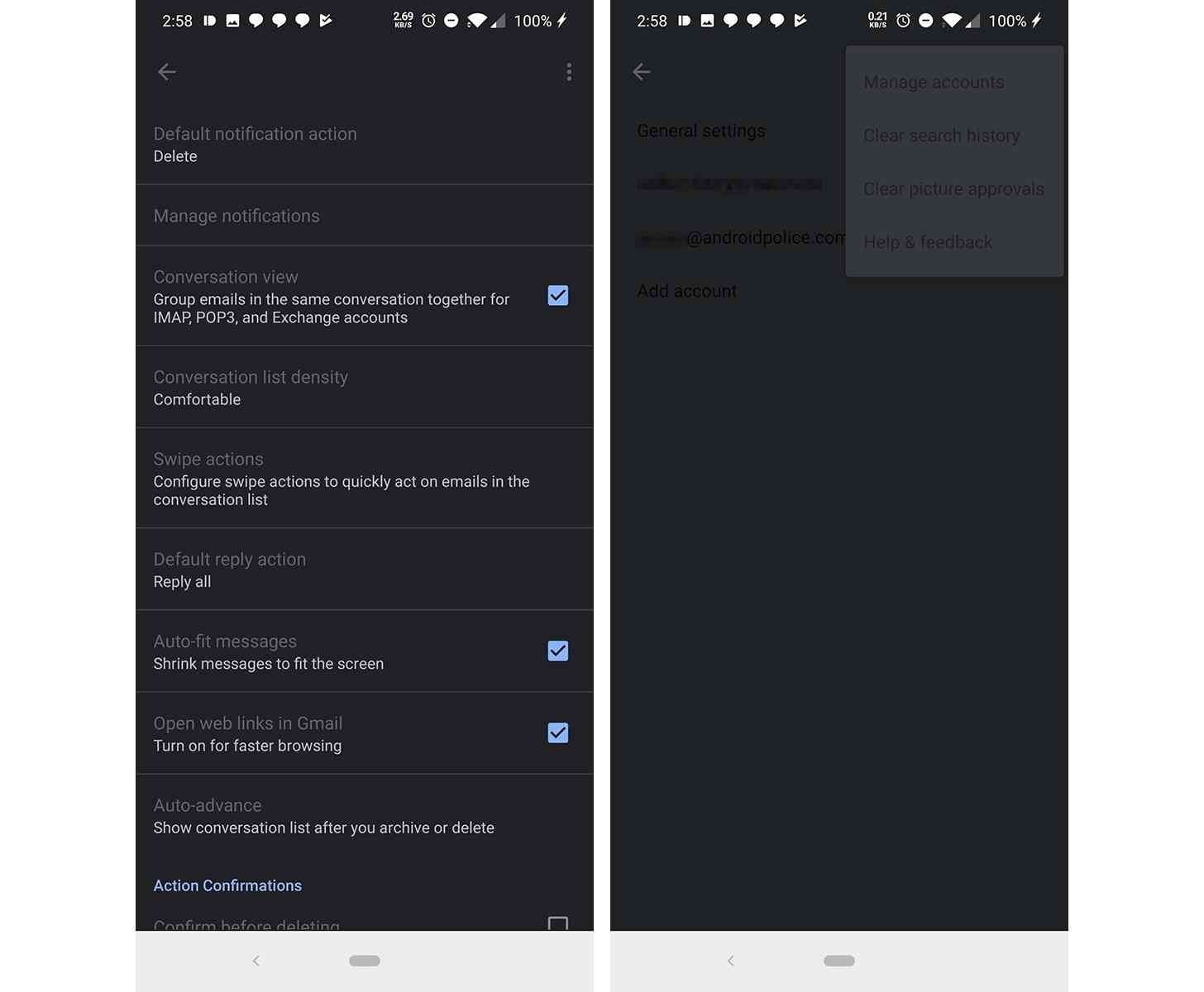 Gmail On Samsungs Android 9 Pie Tablet Already Has Darkish