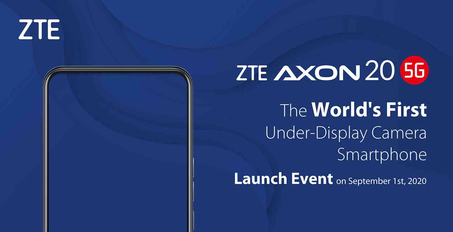 ZTE Axon 20 5G under-display camera teaser