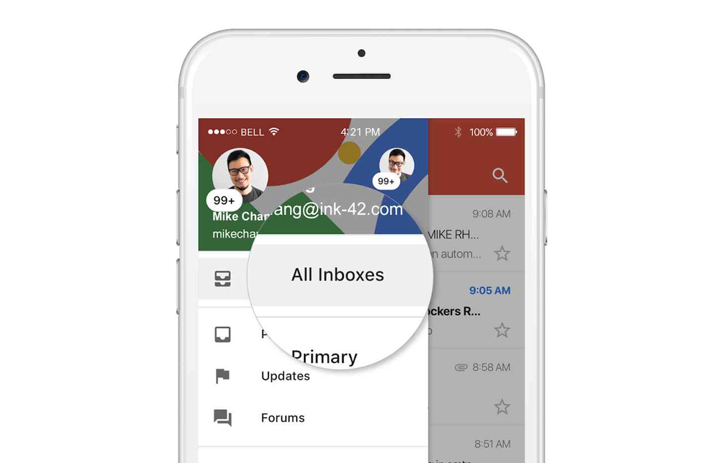 Gmail iOS unified inbox