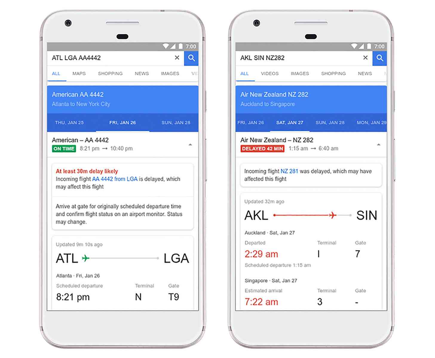 Google Flights predict flight delays