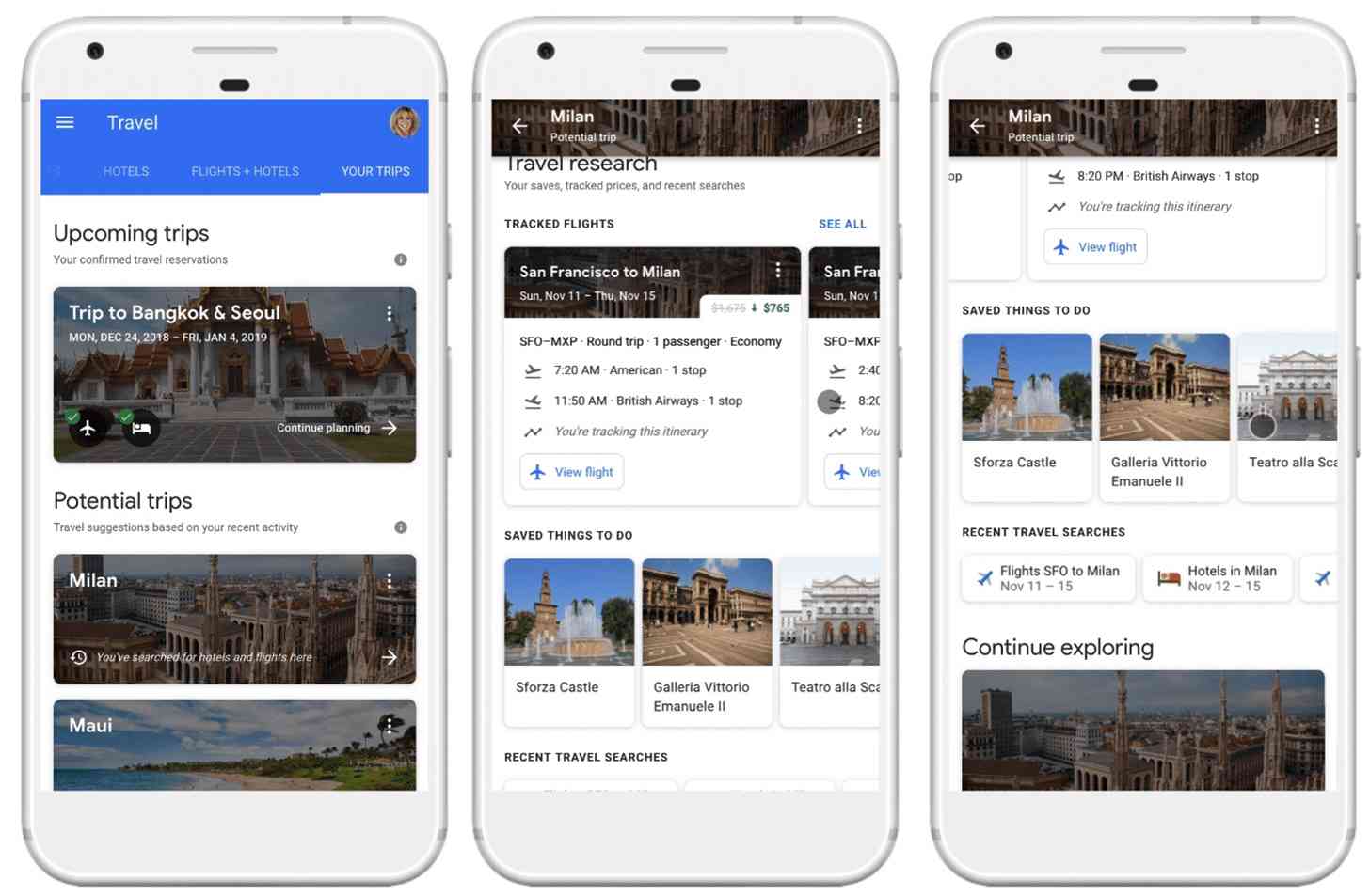 Google Your Trips saved search